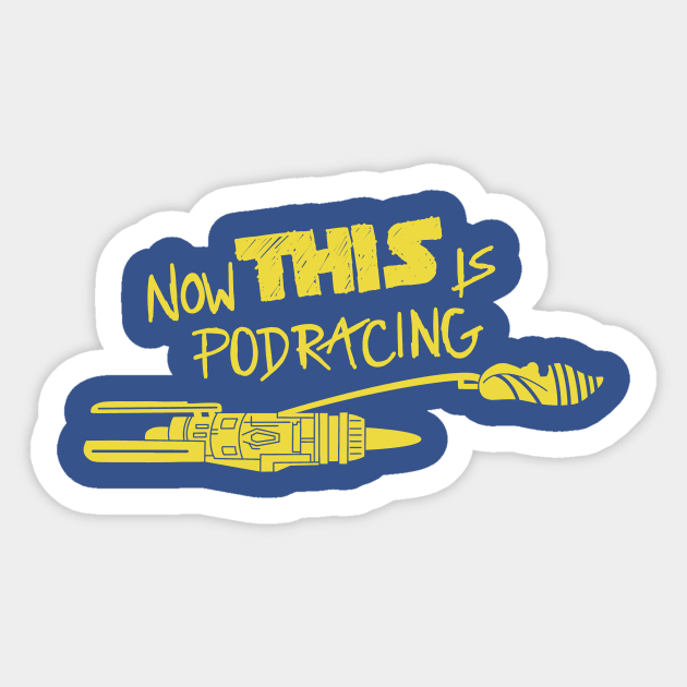 Now THIS is racing Sticker by ZachWhoDrawsStuff